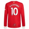 Officiële Voetbalshirt Manchester United Marcus Rashford 10 Thuis 2021-22 Lange Mouw - Heren